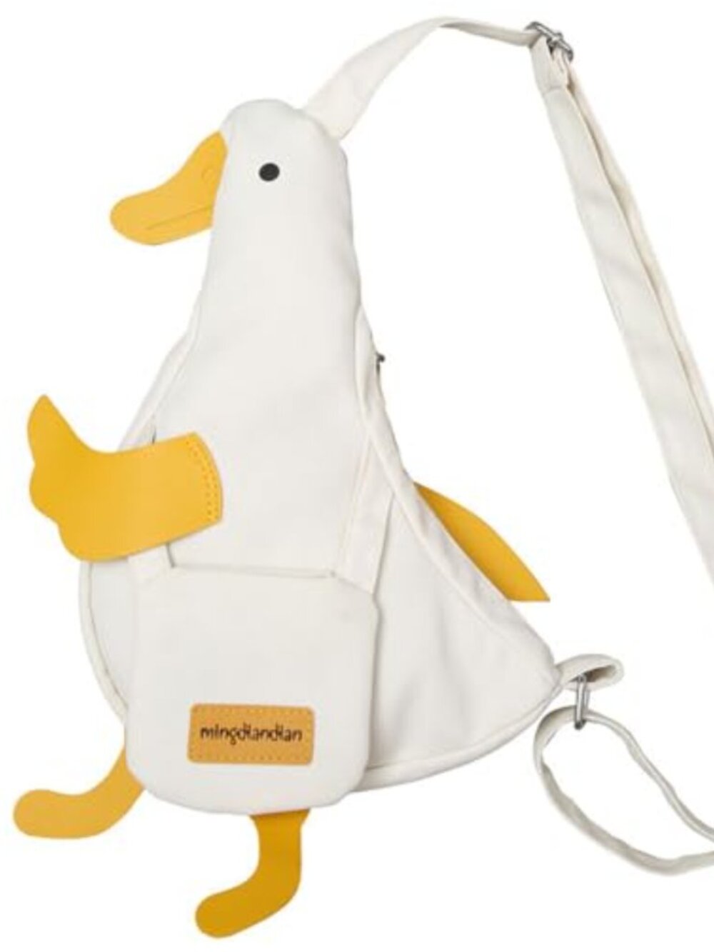 Duck Shape Crossbody Bag Nylon Polyester Lining Novelty Messenger Purse